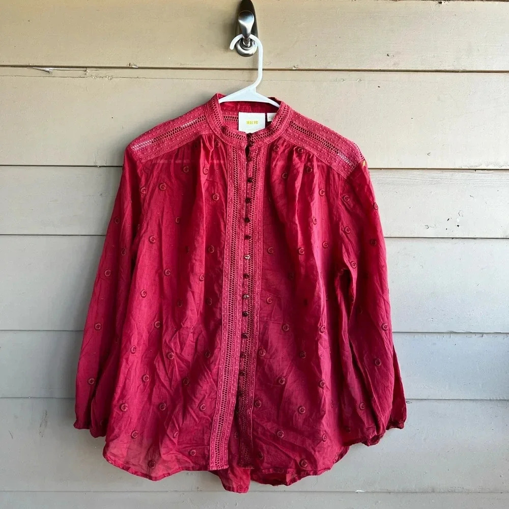 Maeve by Anthropologie Boho Button Down Shirt - Size XS
